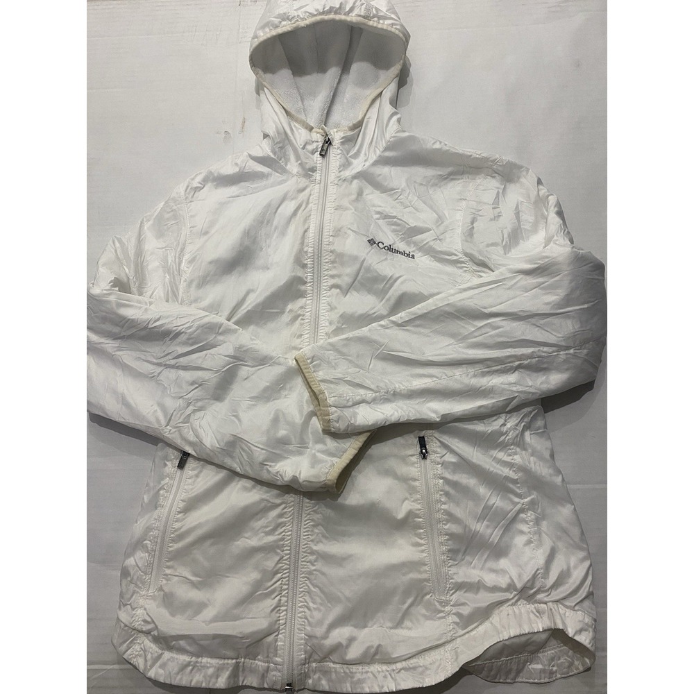 Columbia Windbreaker Lightweight Sheer Hooded Full Zip. Women's Small